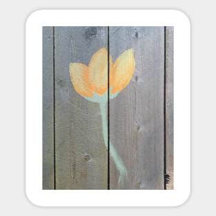 Flower on Fence Sticker